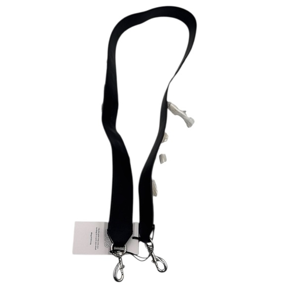 Rebecca Minkoff Sofia Optic White Leather Tassel Guitar Bag Purse Strap - Picture 2 of 16